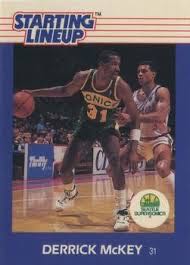 Starting Lineup : Derrick McKey ( Seattle Super Sonics ) ( 1988 ) - Kenner (NBA Starting Lineup) action figure collectible - Main Image 3