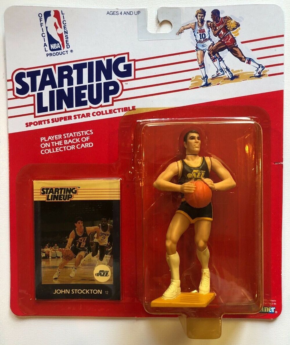 Starting Lineup : John Stockton ( Utah Jazz ) ( 1988 ) - Kenner (NBA Starting Lineup) action figure collectible - Main Image 1