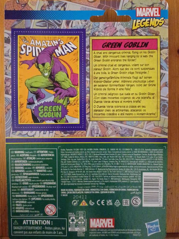 Green Goblin - Hasbro/Kenner (marvel legends retro 3.75) action figure collectible [Barcode 5010993954513] - Main Image 2