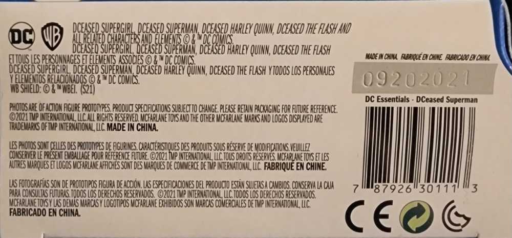 Superman DC Direct Essentials DCeased Series  - McFarlane Toys / DC Direct (DC Essentials Dceased) action figure collectible [Barcode 787926301113] - Main Image 4