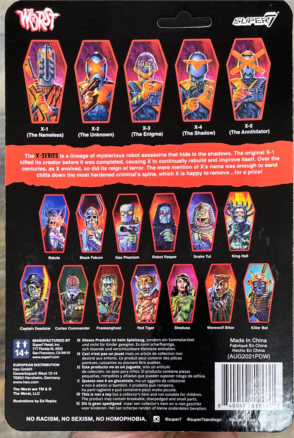 X-4 (The Shadow) The Worst Reaction Super 7 - Super 7 action figure collectible [Barcode 840049818637] - Main Image 2