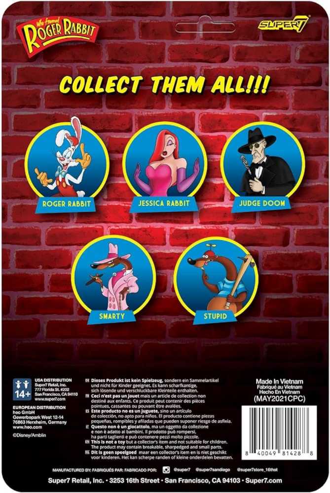Smarty - Super7 (Who Framed Roger Rabbit) action figure collectible [Barcode 840049814288] - Main Image 3