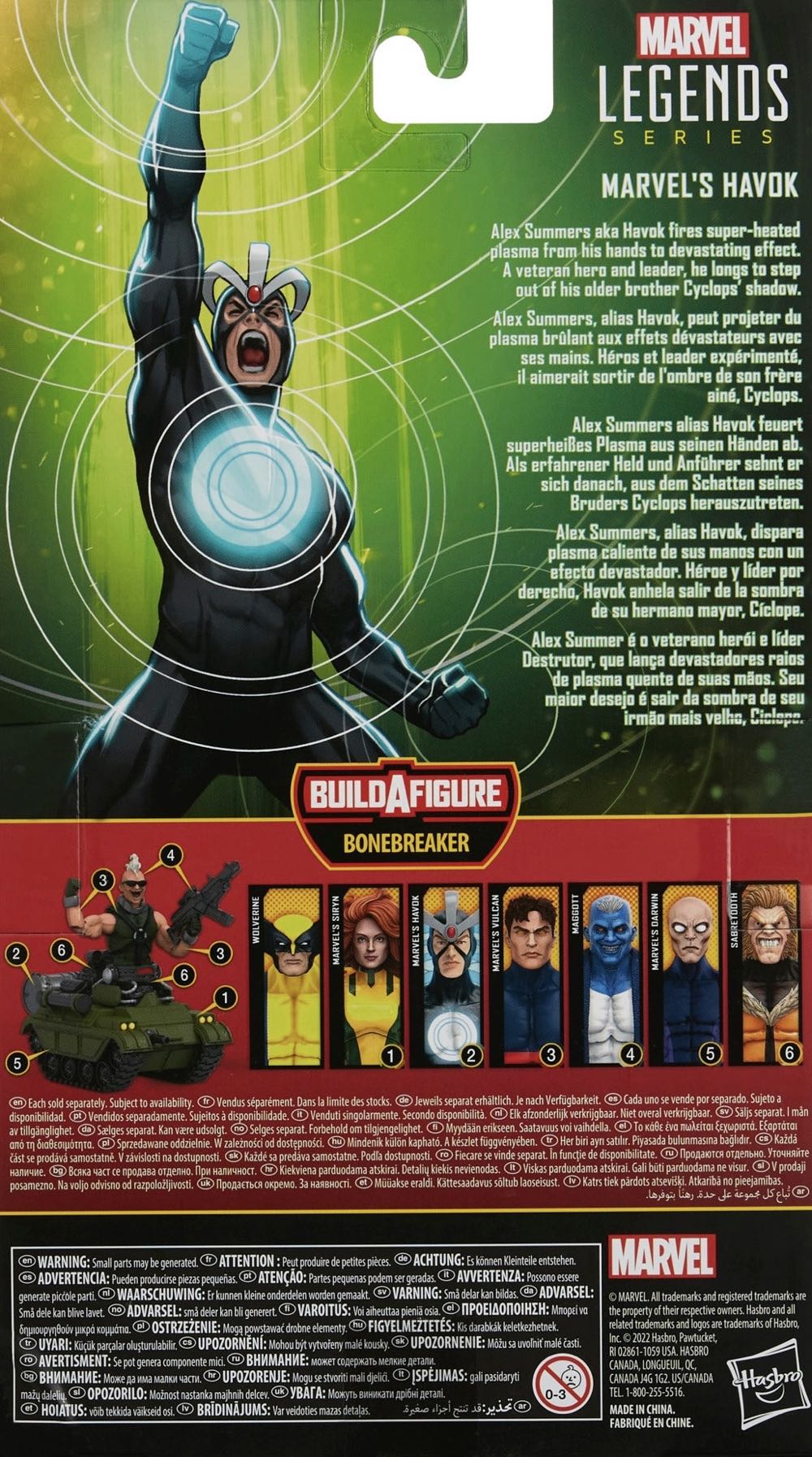 Havok - Hasbro (Marvel Legends Bonebreaker Series) action figure collectible [Barcode 5010993941032] - Main Image 2