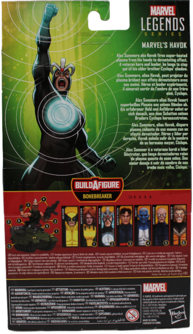 Havok - Hasbro (Marvel Legends Bonebreaker Series) action figure collectible [Barcode 5010993941032] - Main Image 6