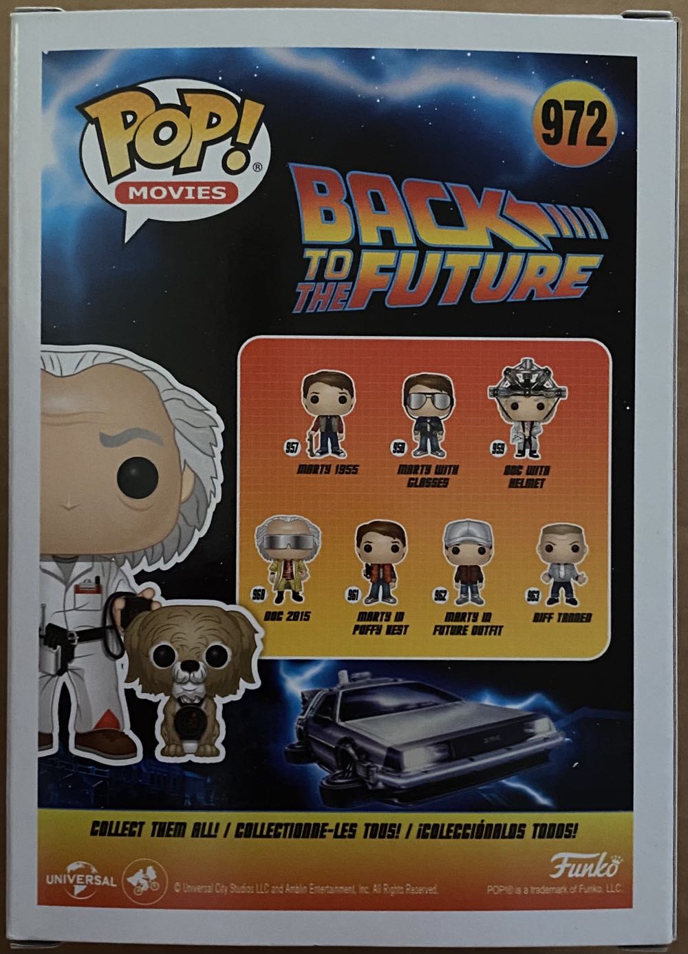 BTTF: Funk Pop! Back To The Future - Doc & Einstein #972 - Funko Pop! Movies (Back To The Future) action figure collectible [Barcode 889698496858] - Main Image 3