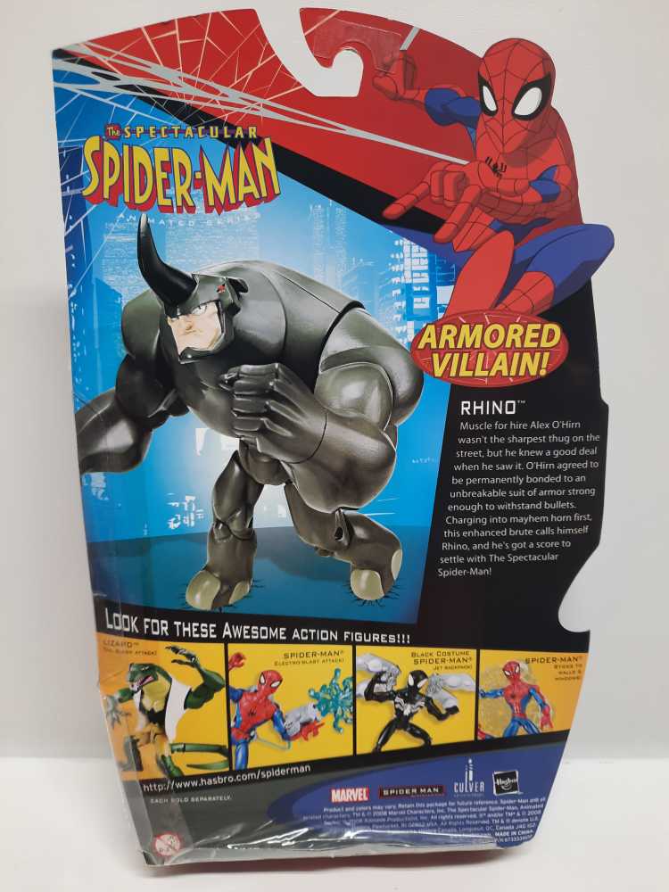 The Spectacular Spider-man Animated Series Rhino  (Spider-Man: Spectacular: 6”) action figure collectible [Barcode 653569340294] - Main Image 2