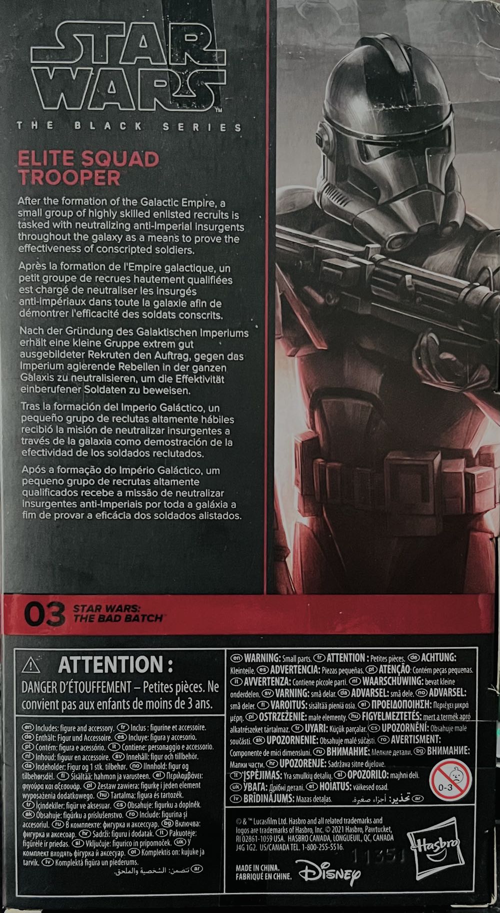 Bad Batch 3 Elite Squad Trooper - Hasbro (Star Wars) action figure collectible [Barcode 5010993836932] - Main Image 2