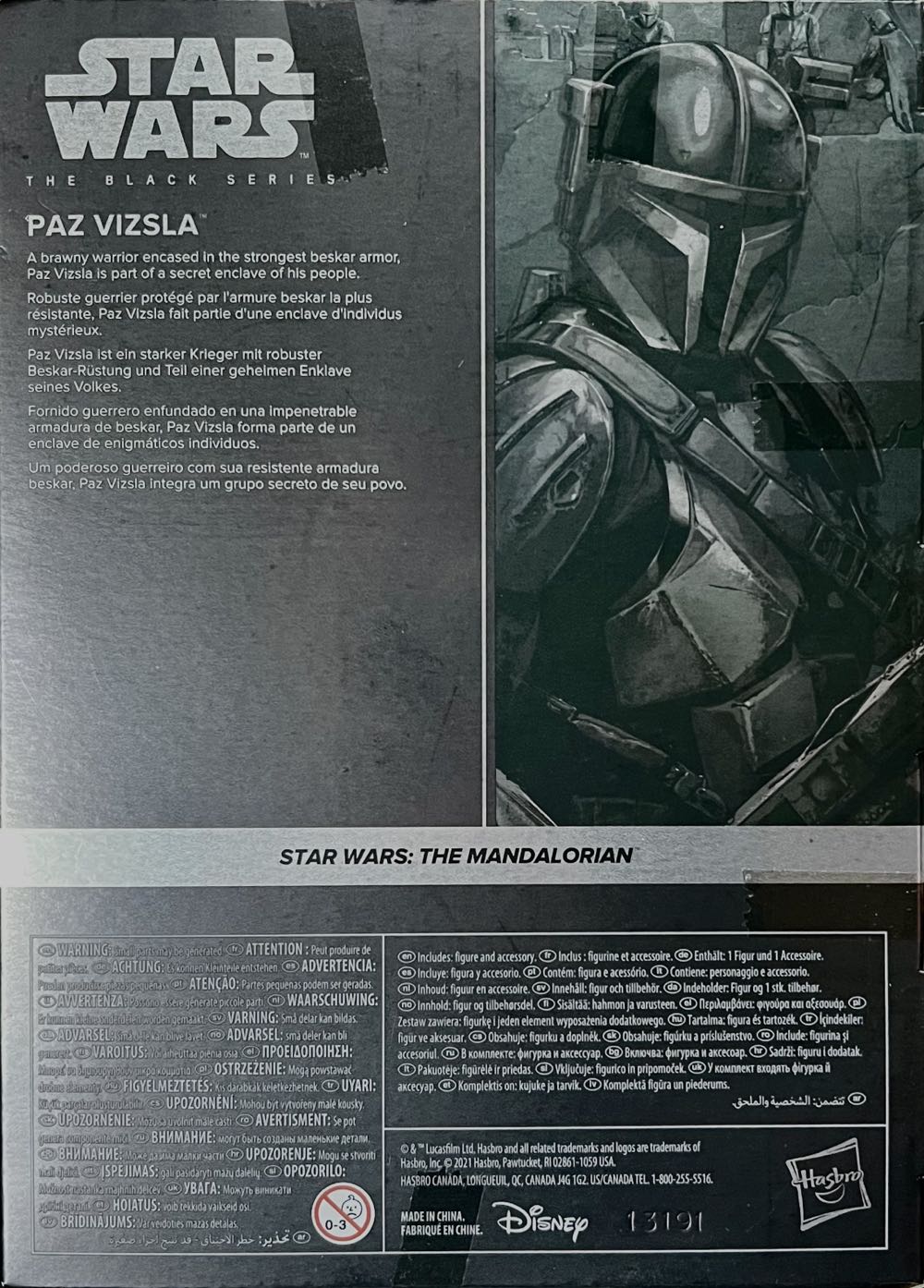 Paz Vizsla (Carbonized) - Hasbro (The Mandalorian) action figure collectible [Barcode 5010993899753] - Main Image 2