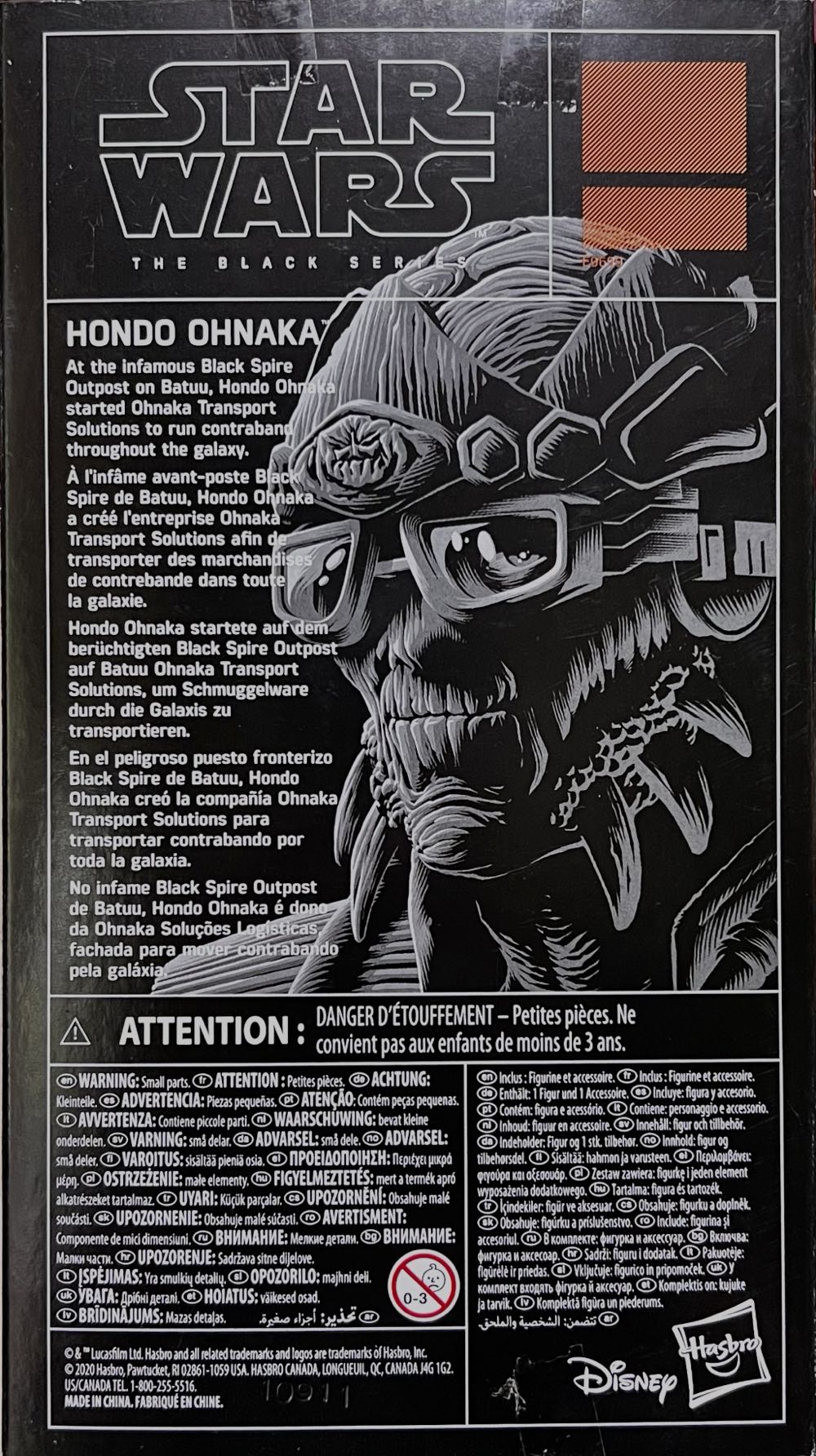 Star Wars The Black Series Hondo Ohnaka (Target Exclusive) - Hasbro (Star Wars 6” Black Series (Exclusives)) action figure collectible [Barcode 5010993728695] - Main Image 2