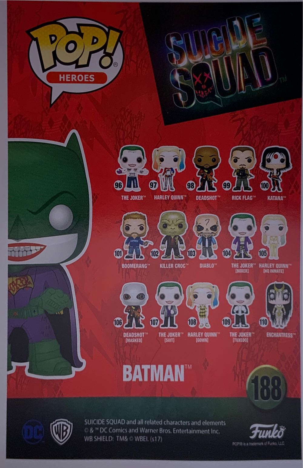Funko Pop! Sdcc Suicide Squad Joker Batman Limited Edition Summer Convention Exclusive  action figure collectible [Barcode 889698144872] - Main Image 2
