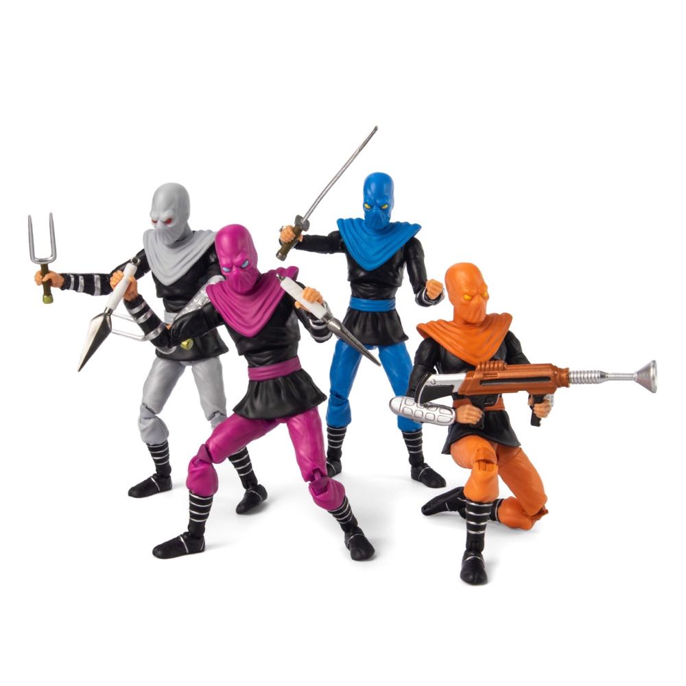 BST AXN Series The Foot Clan Exclusive 4 Pack - BST AXN / The Loyal Subjects (Teenage Mutant Ninja Turtles) action figure collectible [Barcode 850031460546] - Main Image 2
