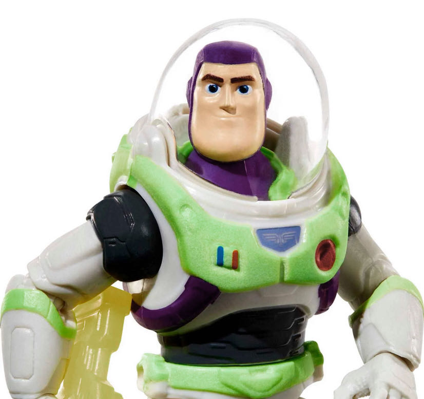 Lightyear 5” Glow: SPACE RANGER ALPHA BUZZ LIGHTYEAR with BB-93 Laser Rifle - Mattel (Disney•Pixar) action figure collectible [Barcode 194735068814] - Main Image 3