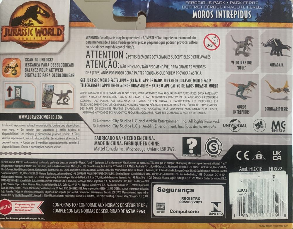 Moros Intrepidus - Mattel (JW Ferocious Pack) action figure collectible [Barcode 194735033898] - Main Image 4