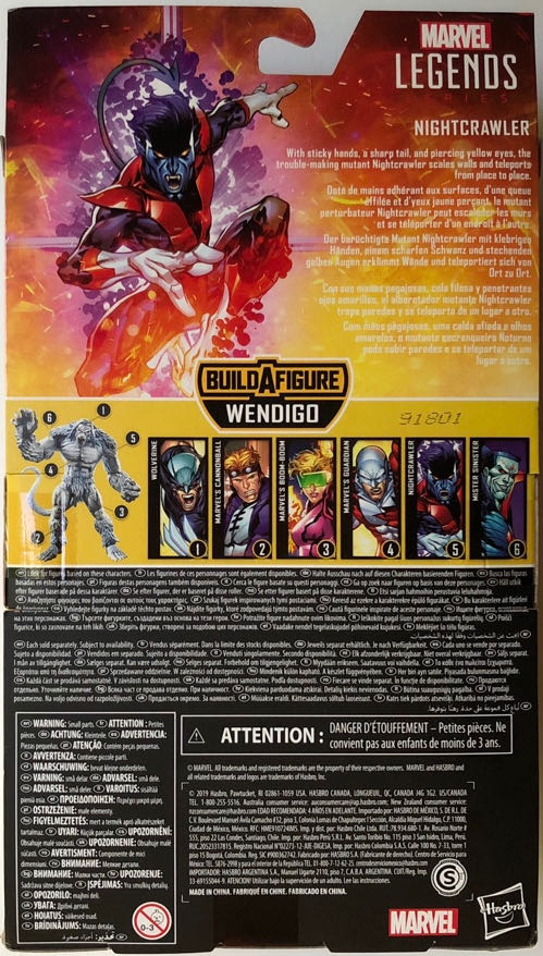 Marvel Legends - Nightcrawler (Classic) - Hasbro (X-Men) action figure collectible [Barcode 630509825400] - Main Image 2