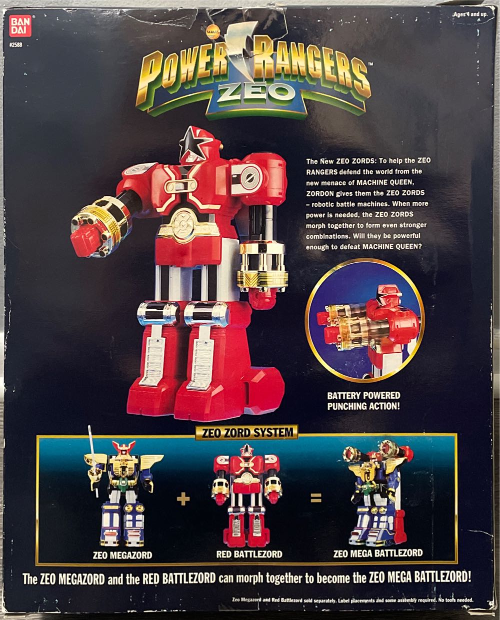 Power Rangers Zeo Deluxe Red Battlezord - Bandai (Bandai) action figure collectible [Barcode 045557025885] - Main Image 2