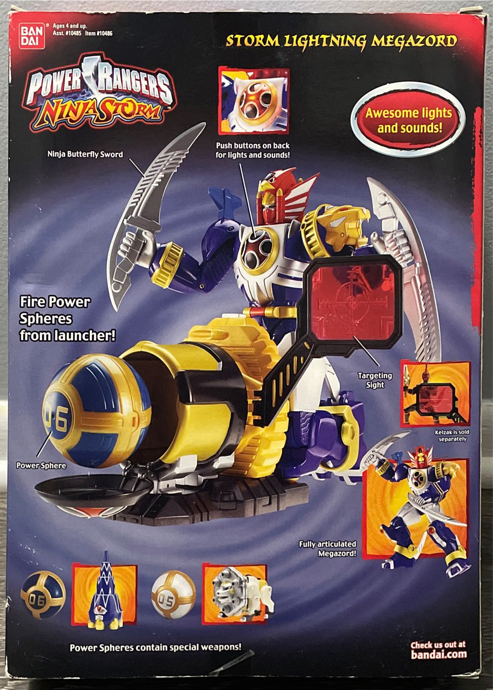 Power Rangers Ninja Storm Lighting Megazord  (Bandai) action figure collectible [Barcode 045557104863] - Main Image 2
