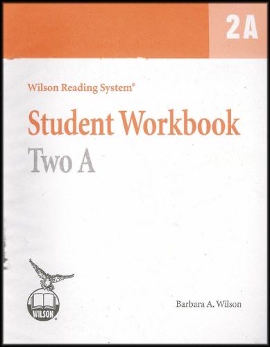 Wilson Reading System Student Workbook Two A  action figure collectible [Barcode 9781567780833] - Main Image 1