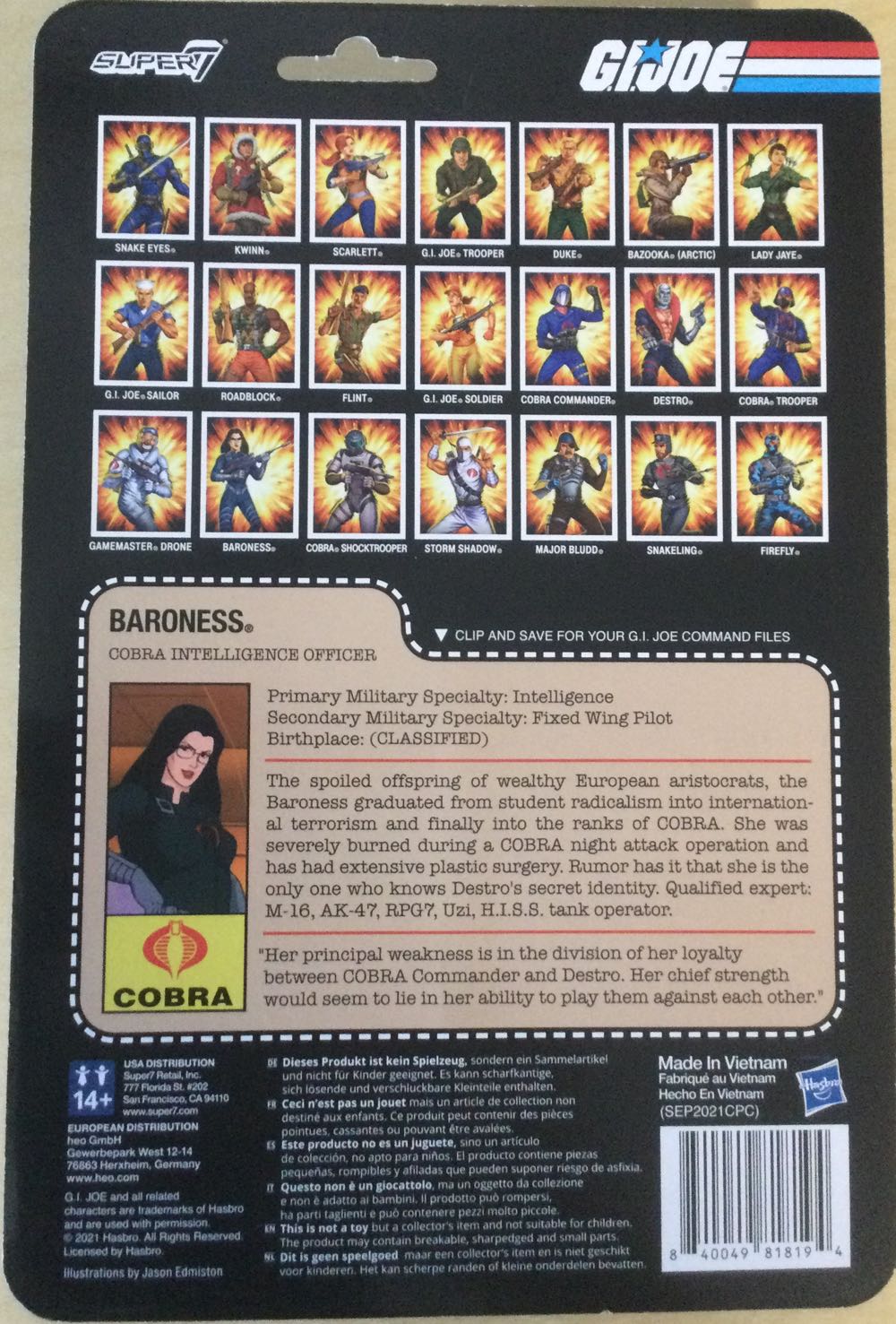 G.I. Joe (Super7) - Baroness - Hasbro (G.I. Joe (Super7)) action figure collectible - Main Image 2