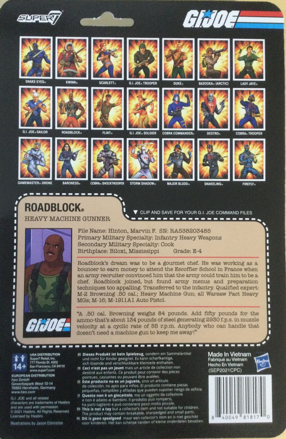 G.I. Joe (Super7) - Roadblock - Hasbro (G.I. Joe (Super7)) action figure collectible - Main Image 2