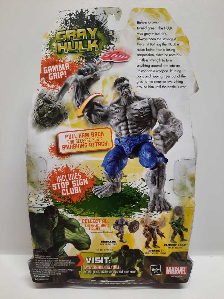 Toybiz The Incredible Hulk Movie Hulk (Gray)  (Marvel: Incredible Hulk: 6”) action figure collectible [Barcode 653569329534] - Main Image 2