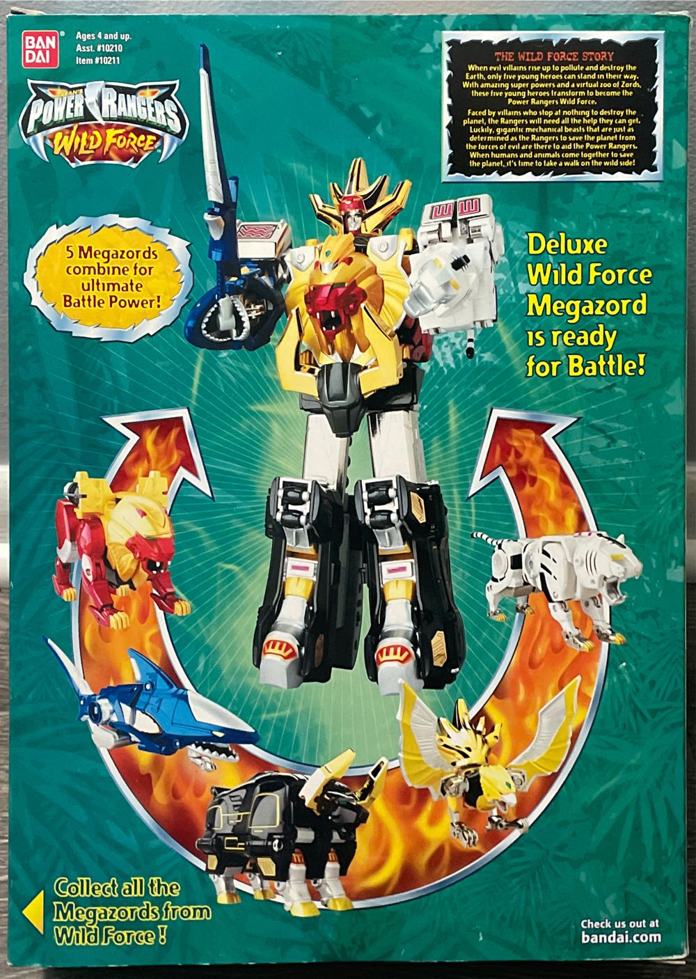 Power Rangers Wild Force Deluxe Wild Force Megazord - Bandai action figure collectible [Barcode 045557102111] - Main Image 2
