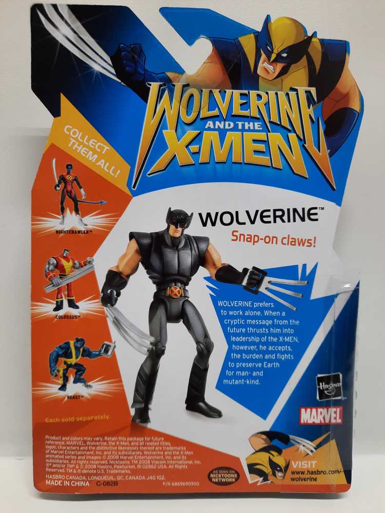 Wolverine And The X-Men Wolverine Black & Grey Suit Snap-on Claws 3.75 2008  (Marvel: Wolverine and the X-Men: 3”) action figure collectible [Barcode 653569400929] - Main Image 2
