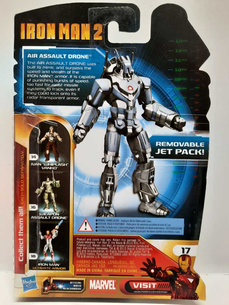 Air Assault Drone  (Marvel: Iron Man 2: 3”) action figure collectible [Barcode 653569504917] - Main Image 2