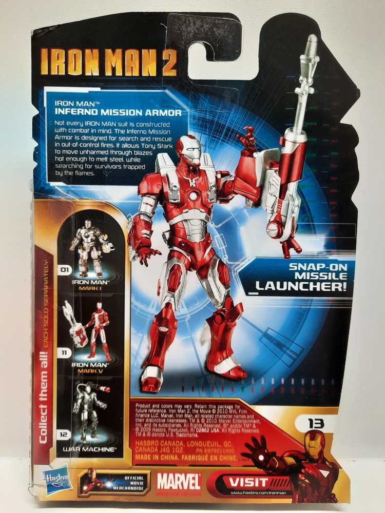 Iron Man: Inferno Mission Armor  (Marvel: Iron Man 2: 3”) action figure collectible [Barcode 653569504719] - Main Image 2