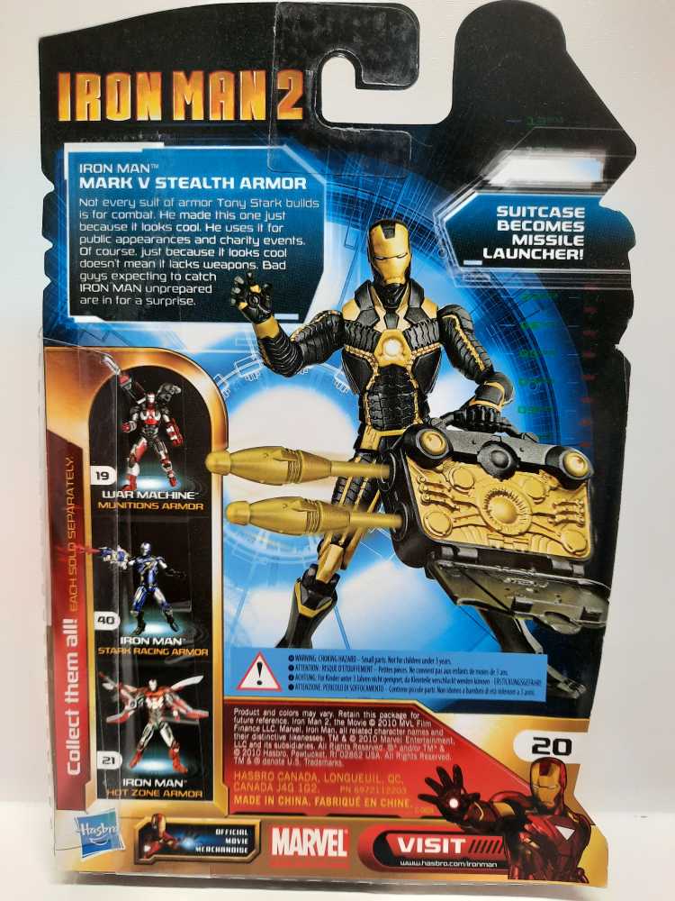 Iron Man: Mark V Stealth Armor - Hasbro (Iron Man 2) action figure collectible [Barcode 653569505136] - Main Image 2