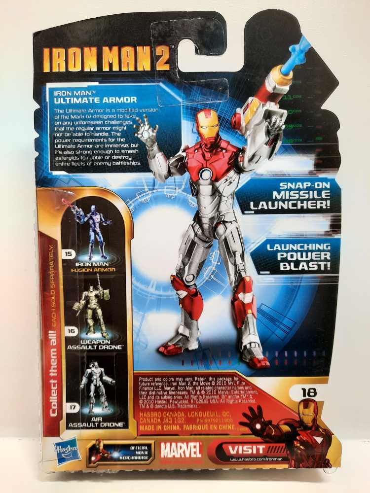 Iron Man: Ultimate Armor  (Marvel: Iron Man 2: 3”) action figure collectible [Barcode 653569504986] - Main Image 2