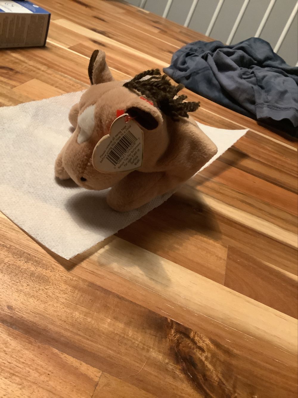 Vintage Ty Beanie Baby Derby Horse Ty Derby With Star & Furry Mane Mint With Mint Tag Errors And Pvc Pellets  action figure collectible [Barcode 008421040087] - Main Image 2