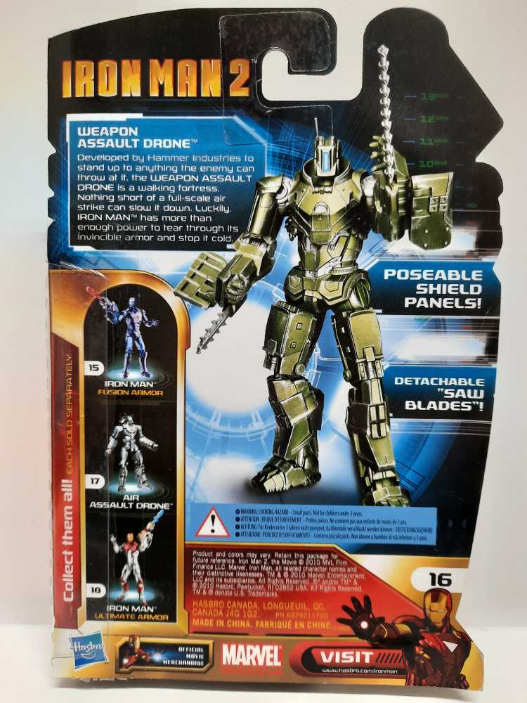 Weapon Assault Drone  (Marvel: Iron Man 2: 3”) action figure collectible [Barcode 653569504566] - Main Image 2