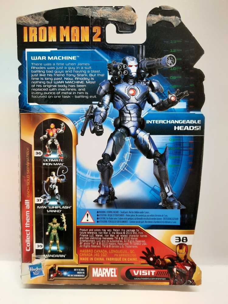 War Machine (Rhody Unmasked)  (Iron Man 2) action figure collectible [Barcode 653569505204] - Main Image 2
