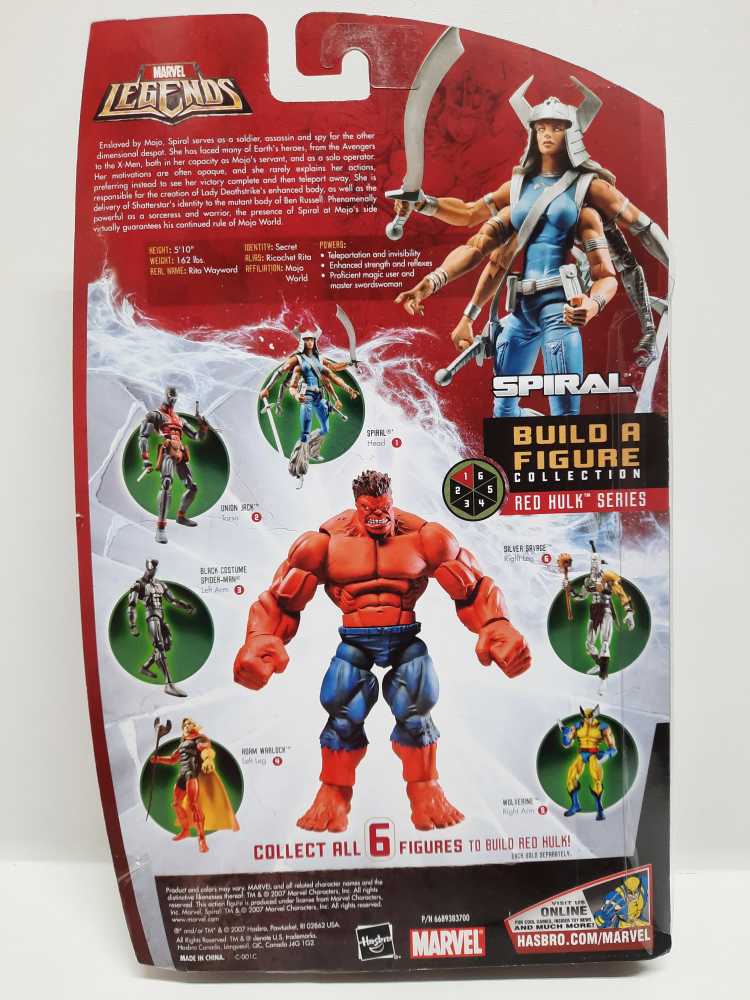Marvel Legends Red Hulk BAF Spiral Helmet Off - Hasbro Toys (Marvel: Legends: 6”) action figure collectible [Barcode 653569318958] - Main Image 2