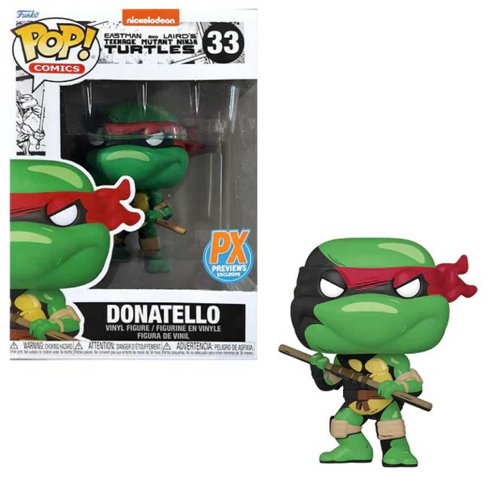 TMNT: Funko Pop! Eastman And Laird’s Teenage Mutant Ninja Turtles - Donatello #33 - Funko Pop! Comics (Funko Pops) action figure collectible [Barcode 889698606486] - Main Image 2