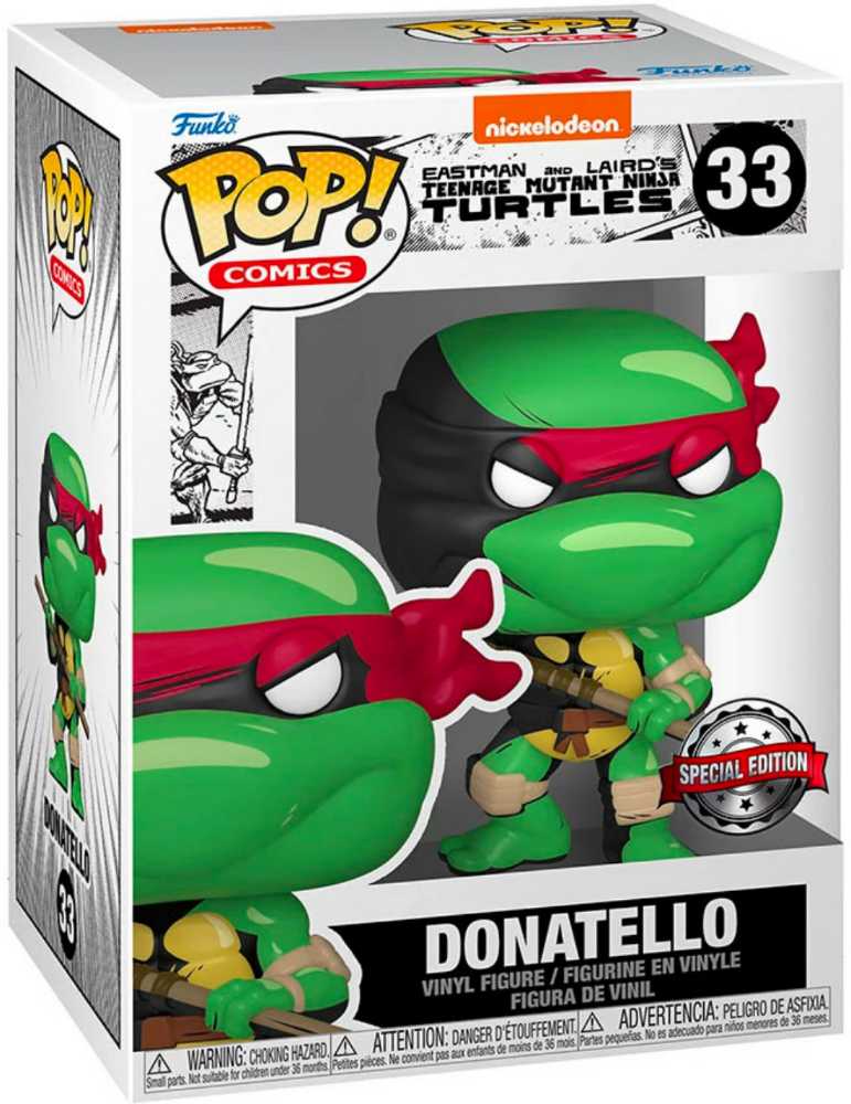 TMNT: Funko Pop! Eastman And Laird’s Teenage Mutant Ninja Turtles - Donatello #33 - Funko Pop! Comics (Funko Pops) action figure collectible [Barcode 889698606486] - Main Image 3