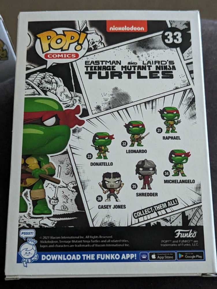 TMNT: Funko Pop! Eastman And Laird’s Teenage Mutant Ninja Turtles - Donatello #33 - Funko Pop! Comics (Funko Pops) action figure collectible [Barcode 889698606486] - Main Image 4