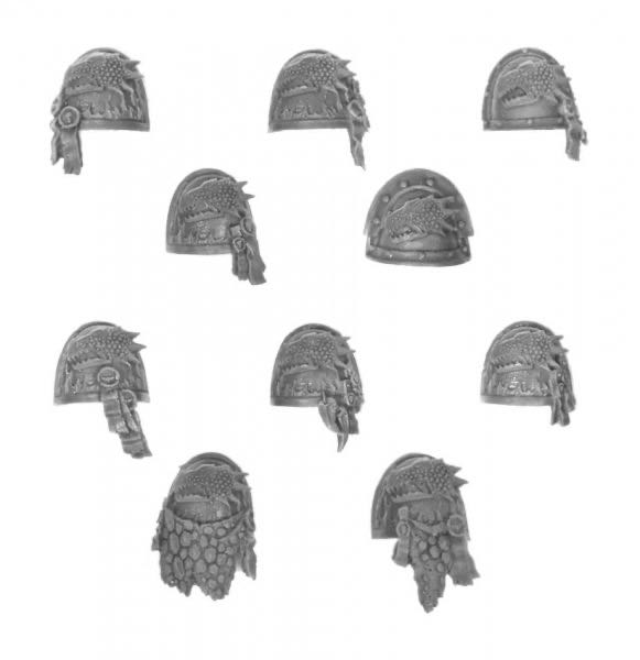 Salamanders Marine Shoulder Pads - Forge World (The Horus Heresy) action figure collectible [Barcode 5011921038244] - Main Image 2