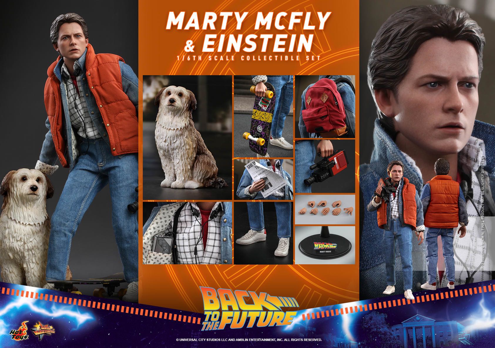 Marty Mcfly And Einstein - Hot Toys (Back To The Future) action figure collectible [Barcode 4895228605207] - Main Image 10