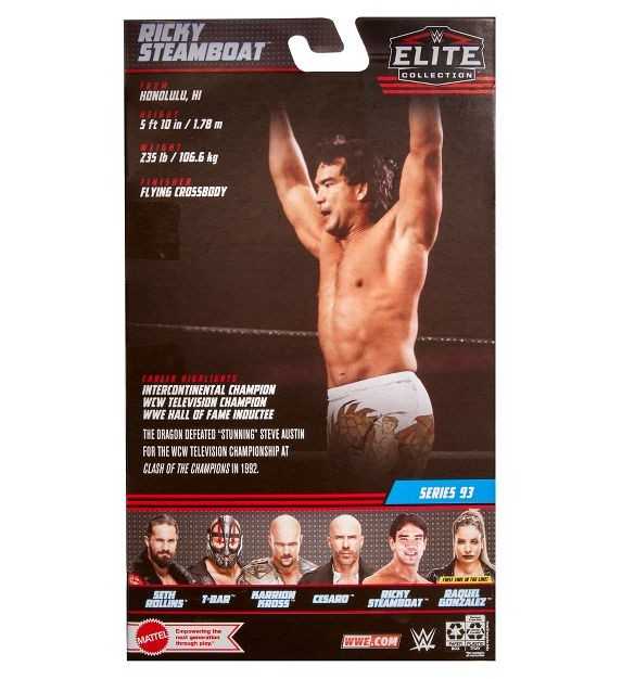 Ricky Steamboat (White Gear) - WWE Elite 93 - Mattel (WWE Elite Collection) action figure collectible [Barcode 194735021468] - Main Image 2