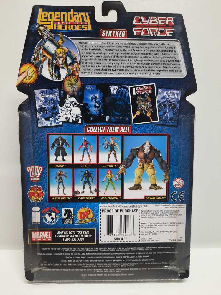 Toybiz Legendary Heroes Series Striker (Cyber Force)  (Legendary Heroes: 6”) action figure collectible [Barcode 883199950178] - Main Image 2