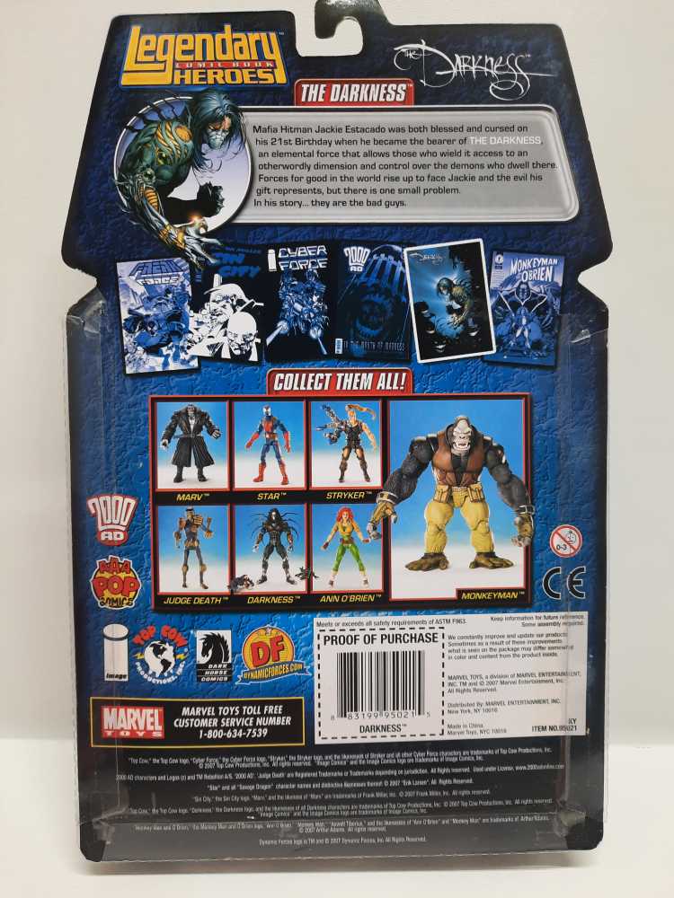 Toybiz Legendary Comic Book Heroes Monkeyman BAF The Darkness 2007 Rare - Marvel Legendary Heroes (Legendary Heroes: 6”) action figure collectible [Barcode 883199950215] - Main Image 2