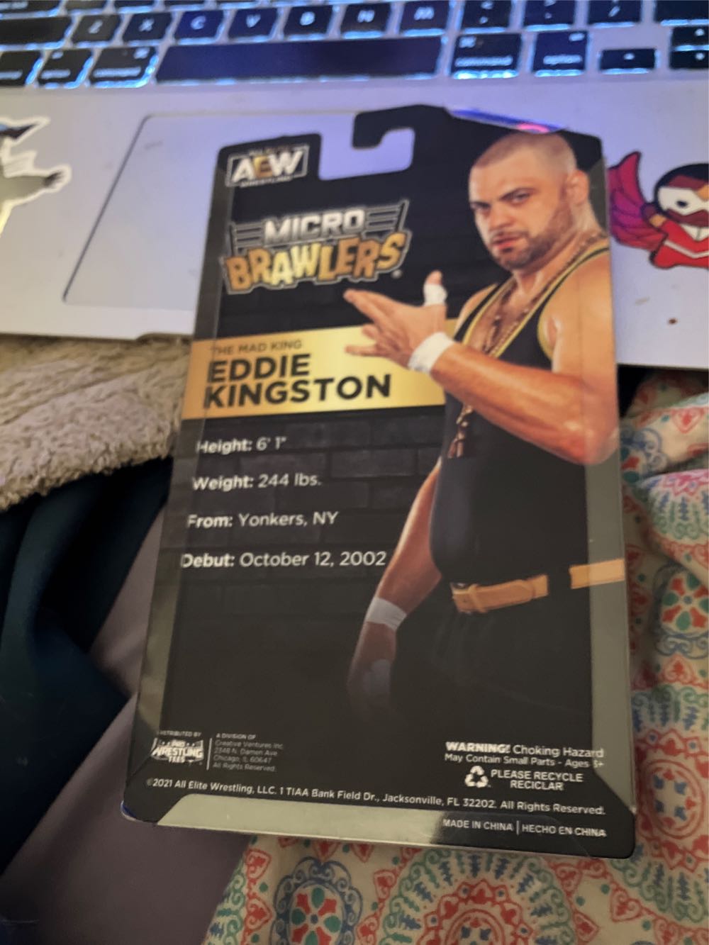 Eddie Kingston Micro Brawler - Pro Wrestling Tees (AEW Microw Brawlers) action figure collectible - Main Image 2