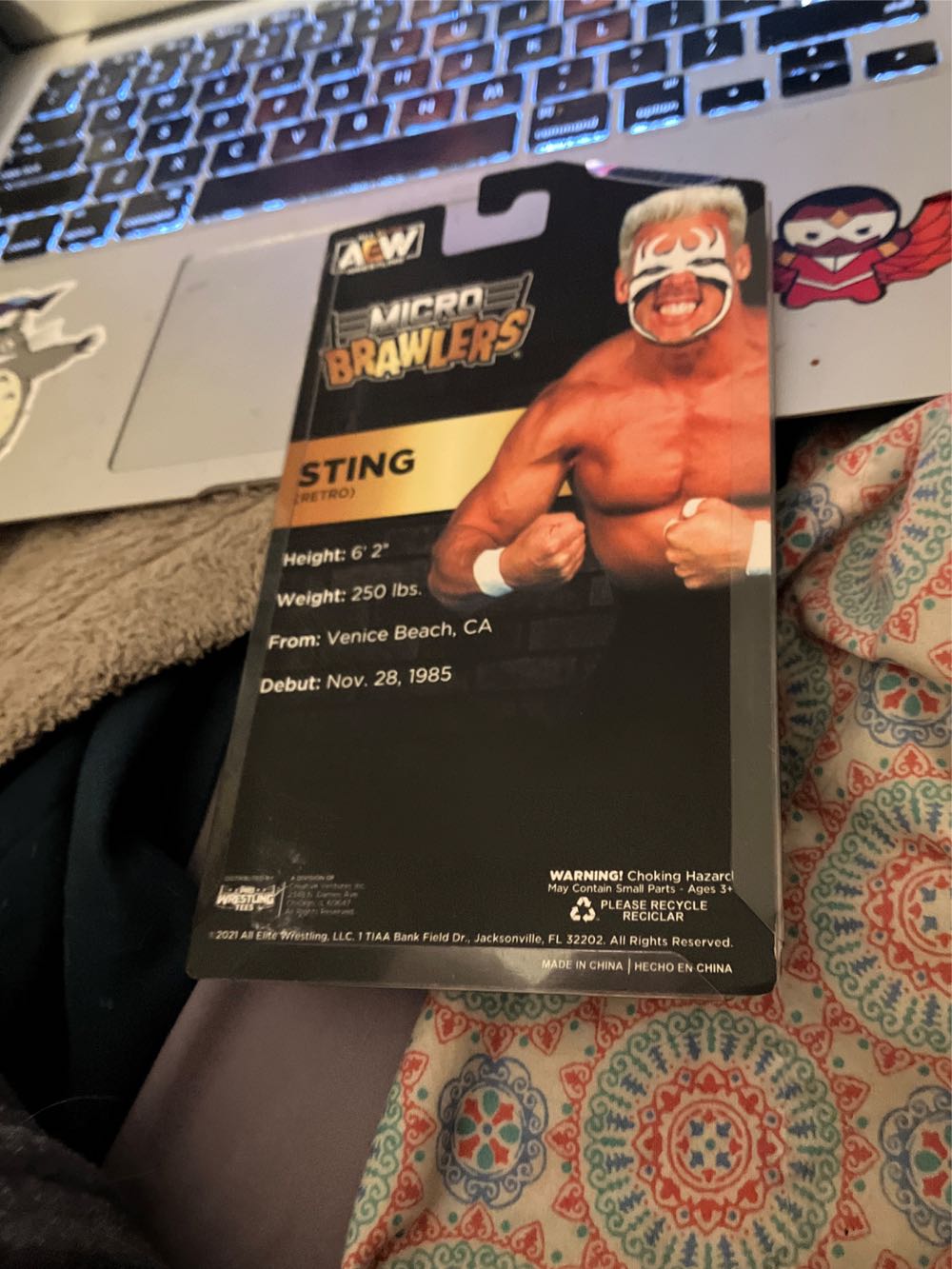 AEW: Sting (Retro) Micro Brawler - Pro Wrestling Tees (AEW Microw Brawlers) action figure collectible - Main Image 2