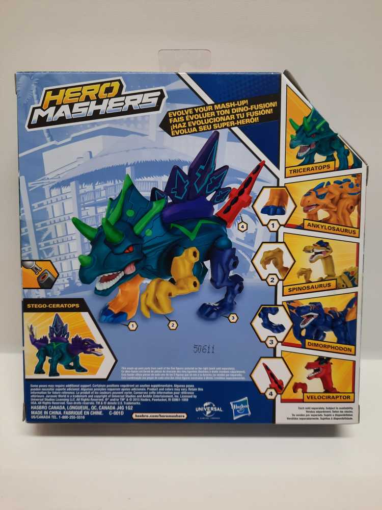 Triceratops  (Hero Mashers: 6”) action figure collectible [Barcode 630509295883] - Main Image 2