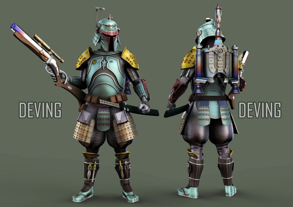 Ronin Boba Fett - Bandai Tamashii Nations (Tamashii Nation Meisho) action figure collectible [Barcode 4543112964113] - Main Image 3