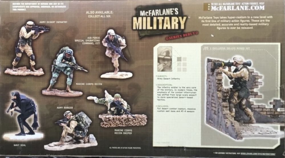 Army Desert Infantry Deluxe Set - Mcfarlene Toys (Mcfarlane Military) action figure collectible [Barcode 787926931105] - Main Image 3