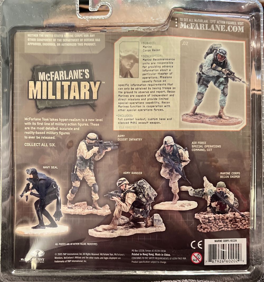 McFarlane’s Military Series 1 Marine Corps Recon - McFarland Toys (Mcfarlane Military) action figure collectible [Barcode 787926602029] - Main Image 2