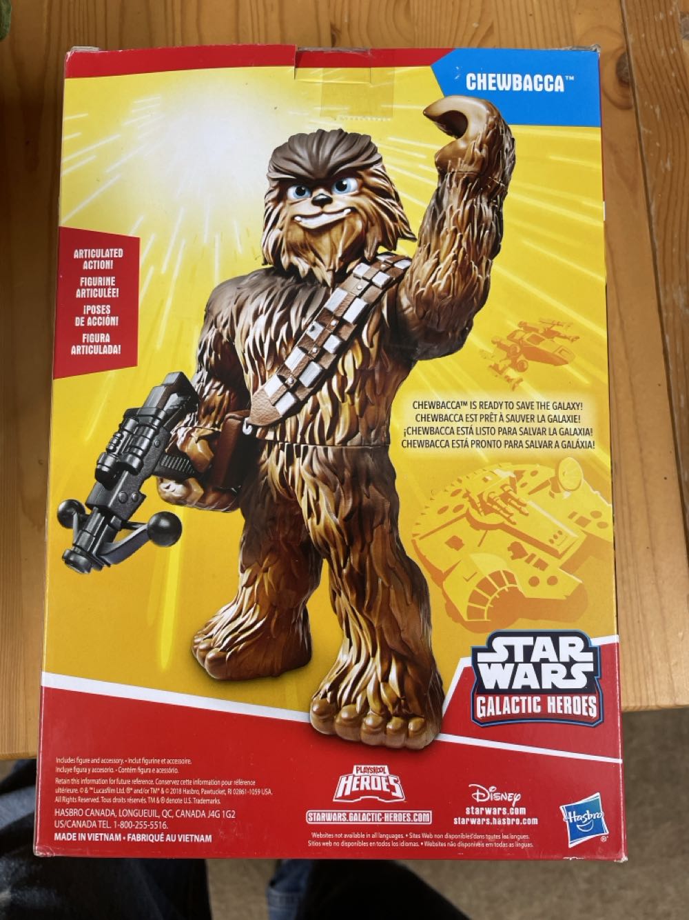Star Wars: Galactic Heroes Mega Mighties Chewbacca 10-inch With Bowcaster  action figure collectible [Barcode 630509827022] - Main Image 3