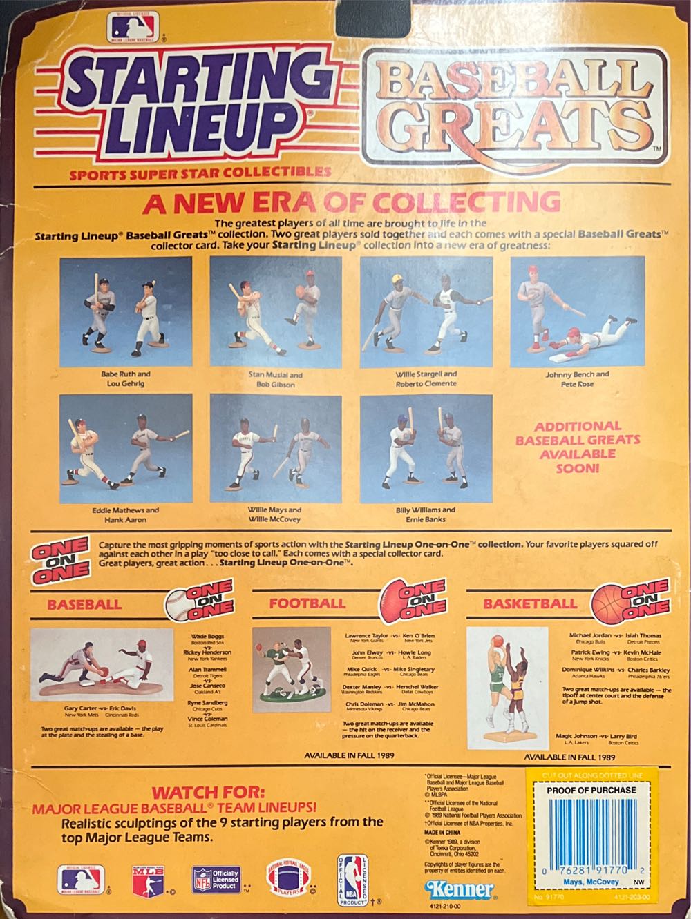 Starting Lineup Willie McCovey & Willie Mays San Francisco Giants - STARTING LINEUP action figure collectible [Barcode 076281917702] - Main Image 2